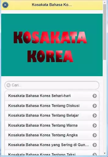 Play Kosakata Bahasa Korea  and enjoy Kosakata Bahasa Korea with UptoPlay