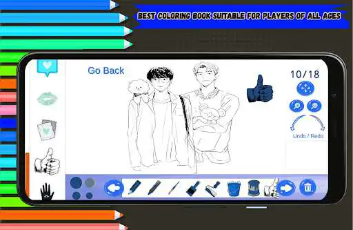 Play K-pop Coloring game bts  and enjoy K-pop Coloring game bts with UptoPlay