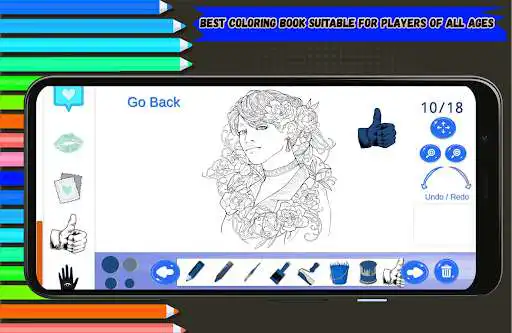 Play K-pop Coloring game bts as an online game K-pop Coloring game bts with UptoPlay