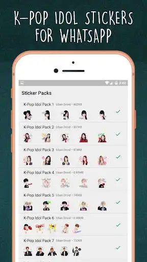Play K-Pop Idol WAStickerapps as an online game K-Pop Idol WAStickerapps with UptoPlay