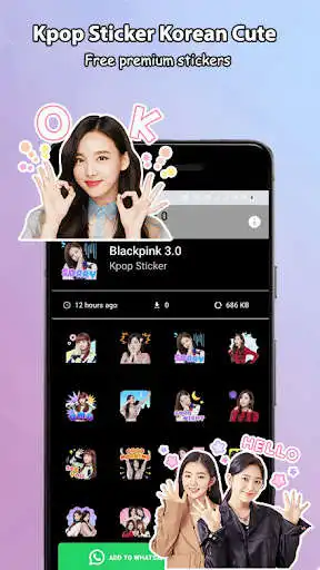 Play Kpop Sticker Korean Cute for Whatsapp  and enjoy Kpop Sticker Korean Cute for Whatsapp with UptoPlay