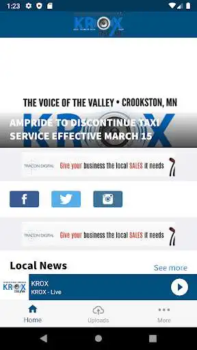 Play KROX Radio - Crookston MN  and enjoy KROX Radio - Crookston MN with UptoPlay