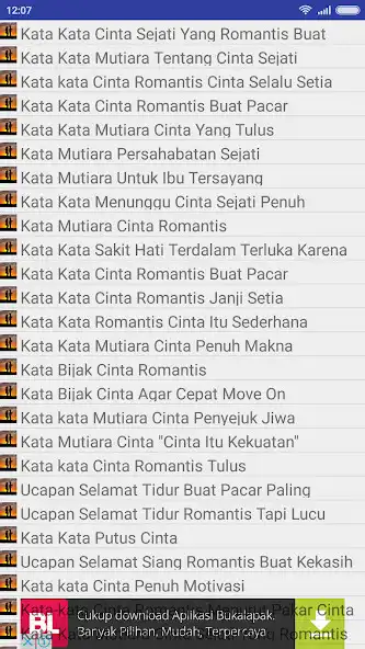Play Kumpulan Kata Cinta Romantis as an online game Kumpulan Kata Cinta Romantis with UptoPlay