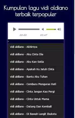Play Kumpulan Lagu Vidi Aldiano mp3