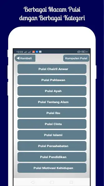 Play Kumpulan Puisi Indah  and enjoy Kumpulan Puisi Indah with UptoPlay