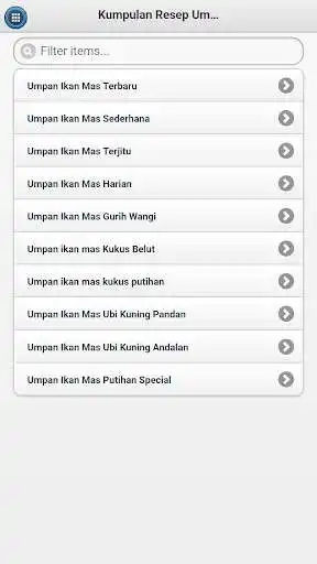 Play Kumpulan Resep Umpan Mancing Terjitu  and enjoy Kumpulan Resep Umpan Mancing Terjitu with UptoPlay