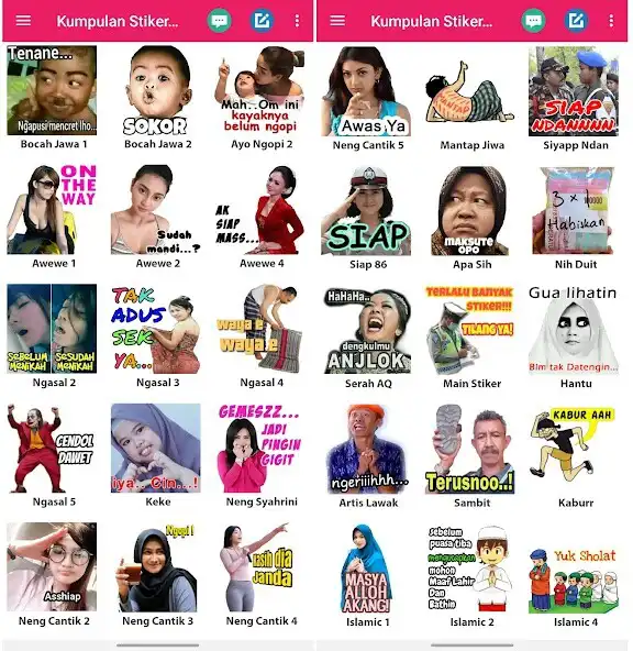 Play Kumpulan Stiker WA Lucu Keren  and enjoy Kumpulan Stiker WA Lucu Keren with UptoPlay