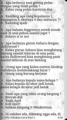 Play Kumpulan Tebakan Lucu Pilihan Play Kumpulan Tebakan Lucu Pilihan