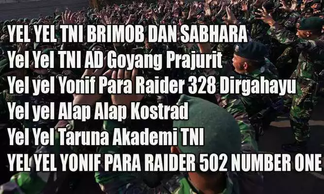Play Kumpulan Yel Yel TNI Terbaik