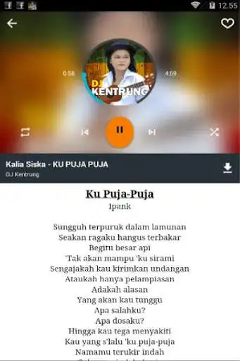 Play Ku Puja Puja - DJ Kentrung ft Kalia Siska + Lirik as an online game Ku Puja Puja - DJ Kentrung ft Kalia Siska + Lirik with UptoPlay