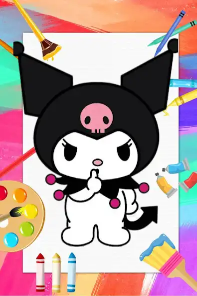 Play Kuromi Coloring Book  and enjoy Kuromi Coloring Book with UptoPlay