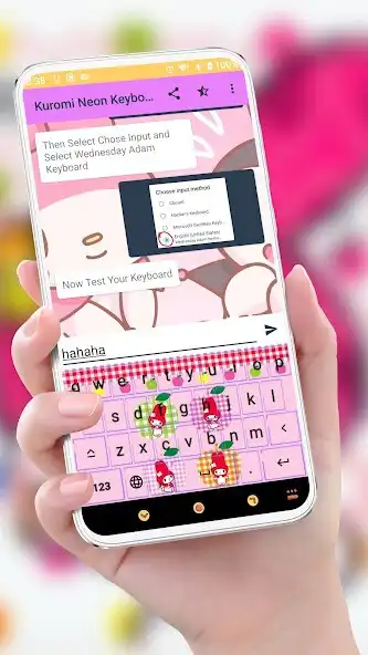 Play Kuromi Theme Keyboard Neon  and enjoy Kuromi Theme Keyboard Neon with UptoPlay