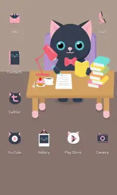 Play Kuro study icon theme