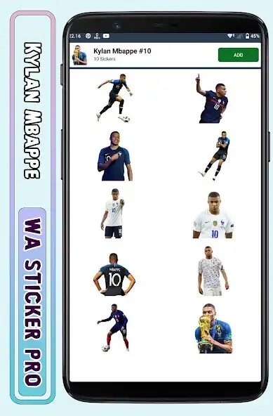Play Kylan Mbappe - WA Sticker Pro as an online game Kylan Mbappe - WA Sticker Pro with UptoPlay