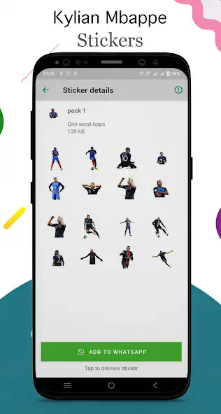 Play Kylian Mbappe Stickers for WA as an online game Kylian Mbappe Stickers for WA with UptoPlay