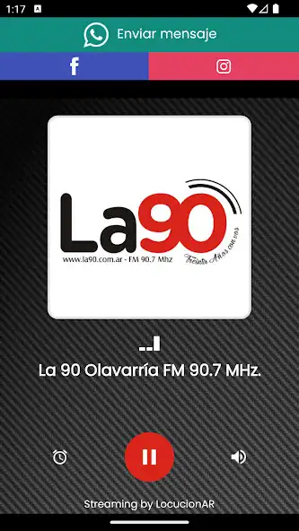 Play La 90 Olavarría FM 90.7 MHz.  and enjoy La 90 Olavarría FM 90.7 MHz. with UptoPlay