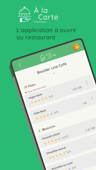 Play À la carte - Notez les plats  and enjoy À la carte - Notez les plats with UptoPlay