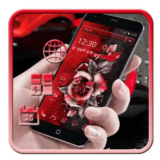 Free play online Lace Rose Theme APK