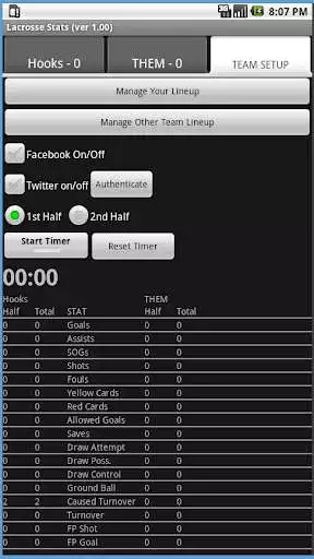 Play Lacrosse Stats Lite as an online game Lacrosse Stats Lite with UptoPlay