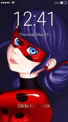 Play Ladybug Beautiful Cute Art Superheroes Screen Lock