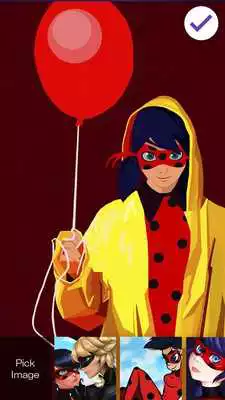 Play Ladybug Beautiful Cute Art Superheroes Screen Lock