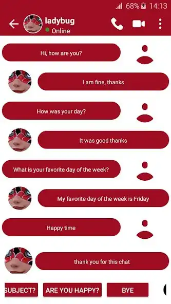 Play ladybug fake call as an online game ladybug fake call with UptoPlay