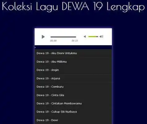 Play Lagu Dewa19 Lengakap Mp3