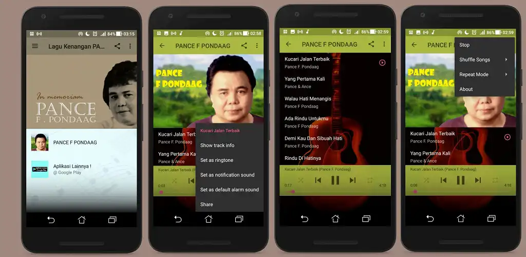 Play Lagu Kenangan PANCE F PONDAAG as an online game Lagu Kenangan PANCE F PONDAAG with UptoPlay