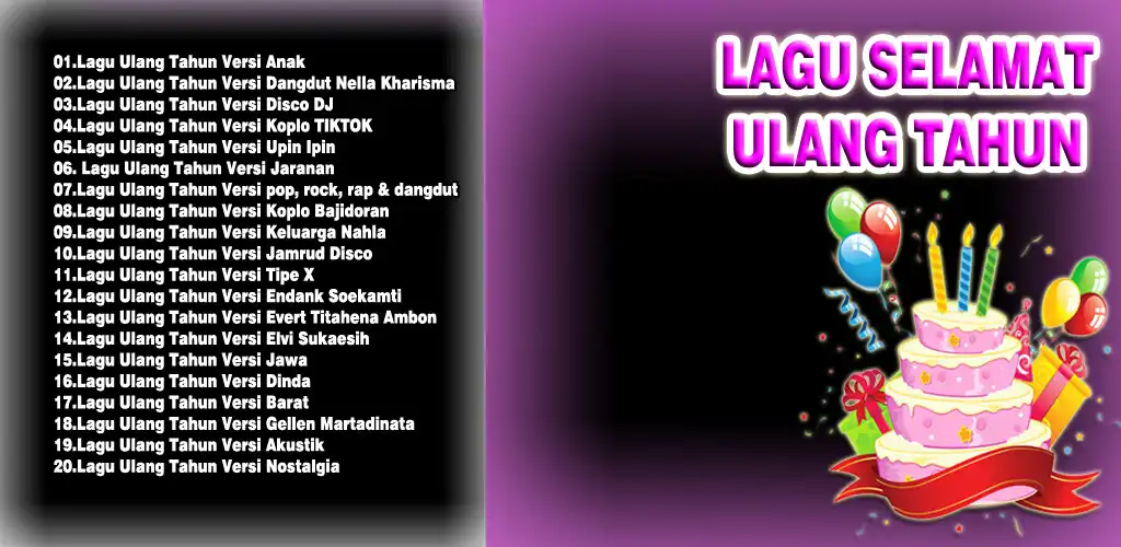 Play Lagu Selamat Ulang Tahun MP3  and enjoy Lagu Selamat Ulang Tahun MP3 with UptoPlay
