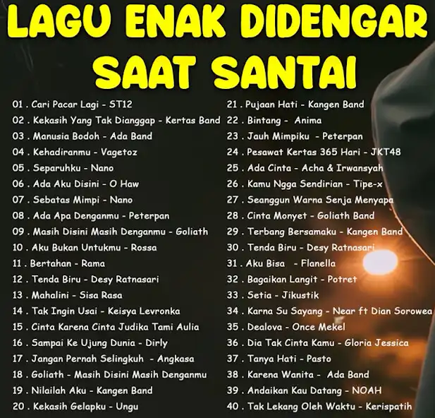 Play Lagu untuk santai  and enjoy Lagu untuk santai with UptoPlay