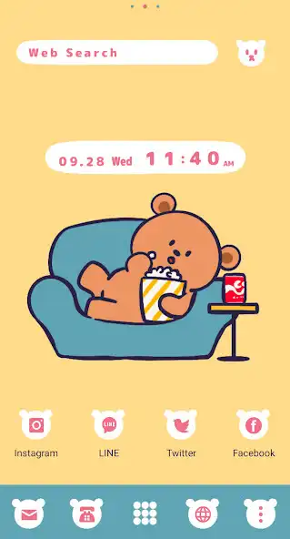 Play Laid-Back Mr. Bear Theme +HOME  and enjoy Laid-Back Mr. Bear Theme +HOME with UptoPlay