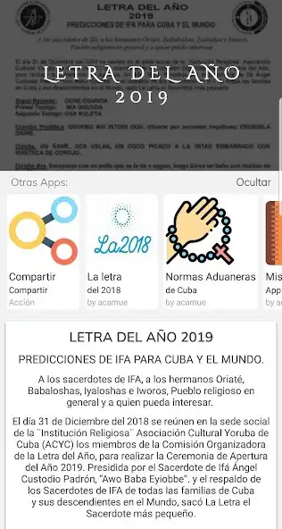 Play La Letra del año 2019 Cuba  and enjoy La Letra del año 2019 Cuba with UptoPlay