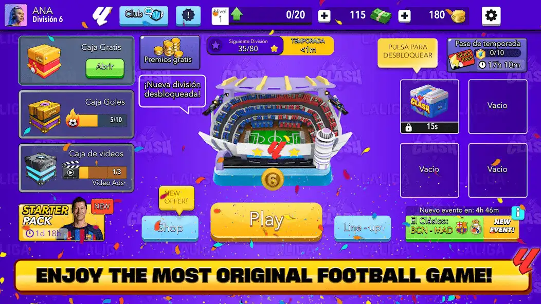 Play LALIGA Clash 24: Soccer Battle as an online game LALIGA Clash 24: Soccer Battle with UptoPlay