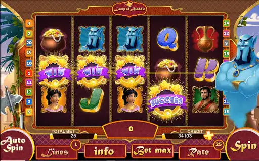 Play Lamp of Aladdin - slot as an online game Lamp of Aladdin - slot with UptoPlay