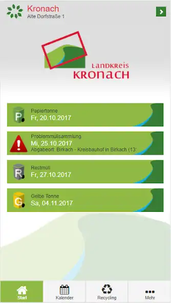 Play Landkreis Kronach Abfall-App  and enjoy Landkreis Kronach Abfall-App with UptoPlay