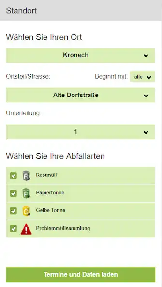 Play Landkreis Kronach Abfall-App as an online game Landkreis Kronach Abfall-App with UptoPlay