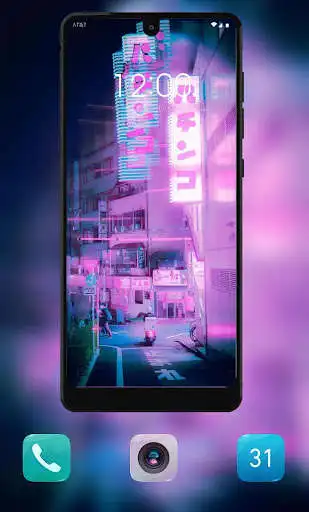 Play Landscape theme Japanese purple neon city A3S as an online game Landscape theme Japanese purple neon city A3S with UptoPlay