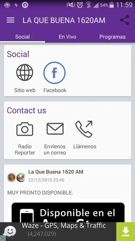 Play LA QUE BUENA 1620AM Play LA QUE BUENA 1620AM