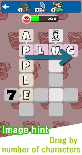 Play LARVA JINWORD : Image Crossword Puzzle as an online game LARVA JINWORD : Image Crossword Puzzle with UptoPlay
