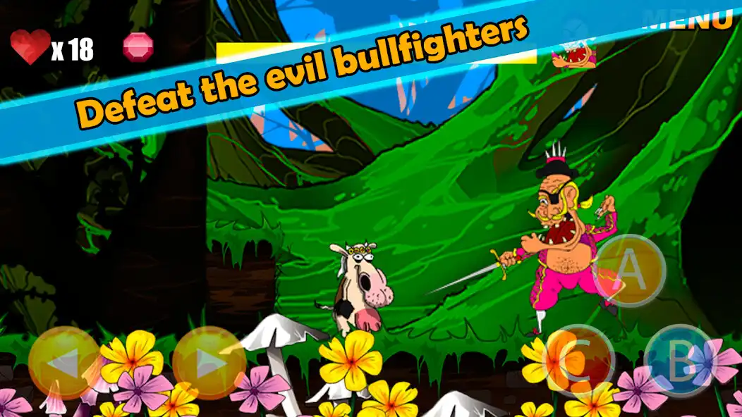 Play Laser-Cow Adventures 2D Jungle as an online game Laser-Cow Adventures 2D Jungle with UptoPlay