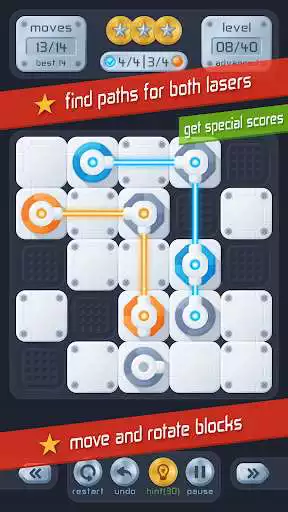 Play APK Laser Links Puzzle  and enjoy Laser Links Puzzle with UptoPlay com.ragebytegames.lasernodes