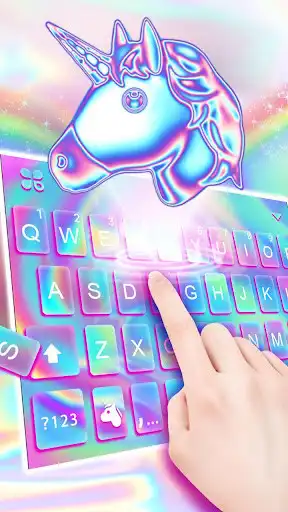 Play Laser Unicorn Keyboard Theme as an online game Laser Unicorn Keyboard Theme with UptoPlay
