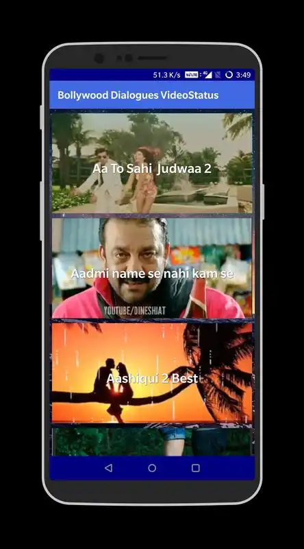 Play Latest Movie Dialogues Video Status