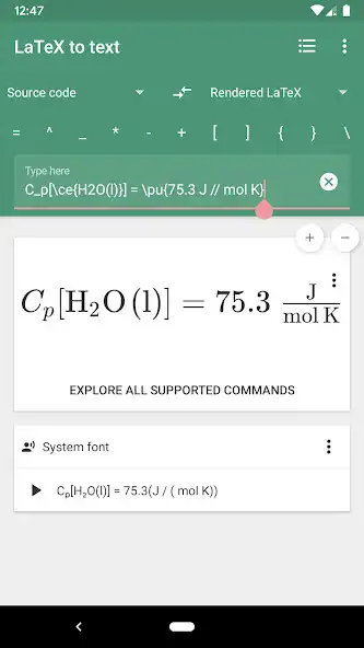 Play LaTeX equation editor: Unicode Math Symbols  and enjoy LaTeX equation editor: Unicode Math Symbols with UptoPlay