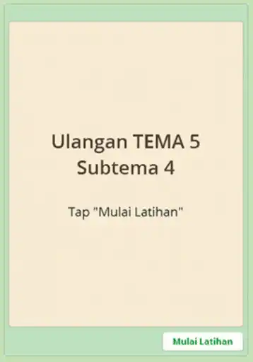 Play Latihan Soal SD Kelas 1 Tema 5