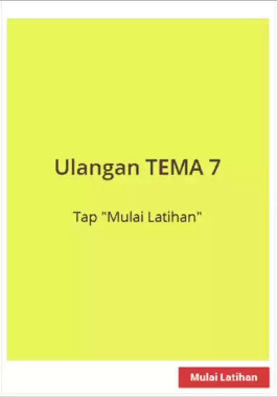 Play Latihan Soal SD Kelas 2 Tema 7