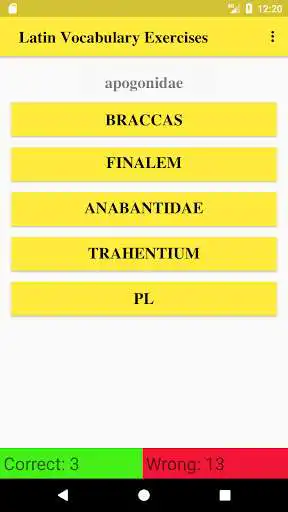 Play Latin Vocabulary Exercise as an online game Latin Vocabulary Exercise with UptoPlay
