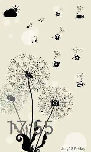 Play Launcher 8 theme:Dandelions