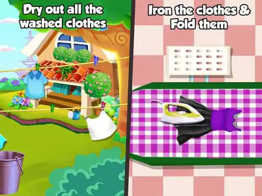 Play Laundry Washing Clothes - Laundry Day Care