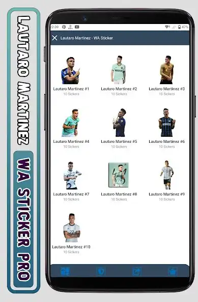 Play Lautaro Martinez - WA Sticker  and enjoy Lautaro Martinez - WA Sticker with UptoPlay